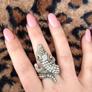 Alligator/crocodile Sparkly Stretchy Ring